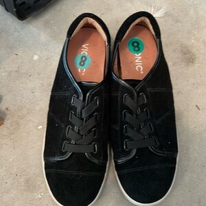 Vionic Velvet Jean Suede Water Resistant Cupsole Lace Up Sneakers Size 8.0